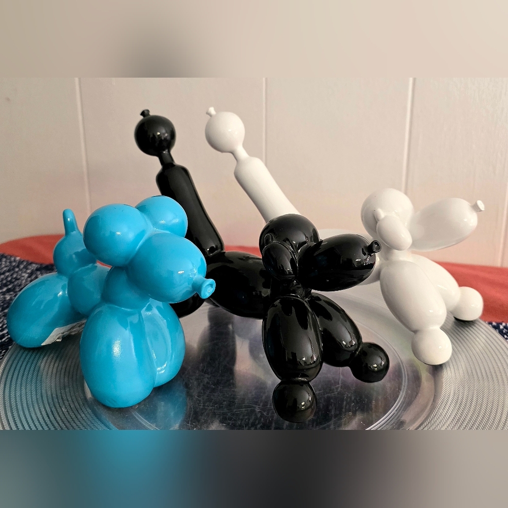 Balloon Dogs Figurines Three Hands Corp Set Of Three Resin